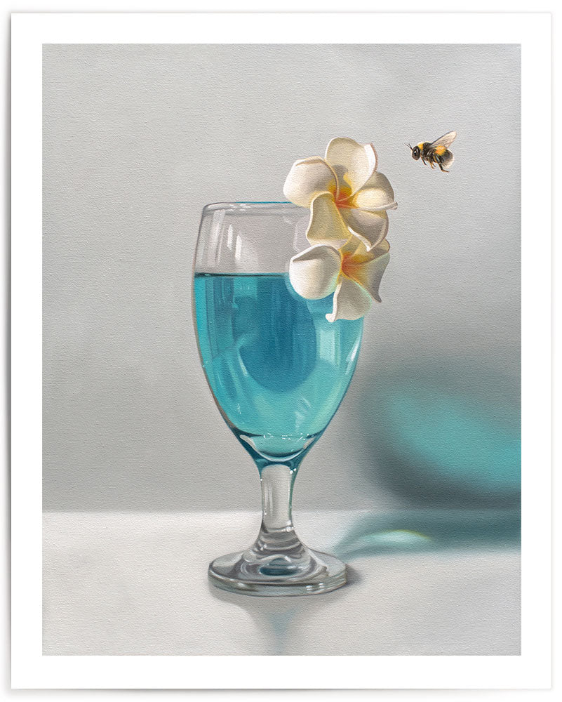 Blue Lagoon & Bumble Bee • Fine Art Print