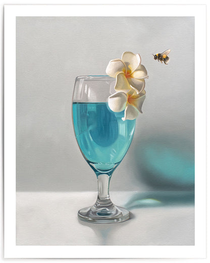 Blue Lagoon & Bumble Bee • Fine Art Print