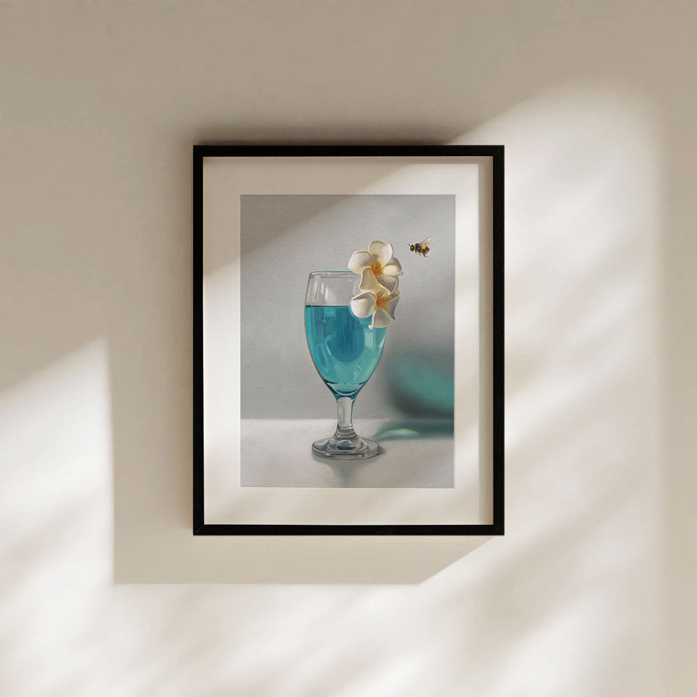 Blue Lagoon & Bumble Bee • Fine Art Print