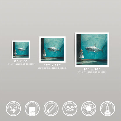Girl with Shark • Fine Art Print