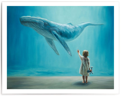 Dreaming of Giants, Whale and Child • Fine Art Print