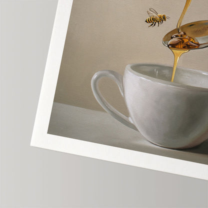 Honey, Bee, Spoon & Tea • Fine Art Print