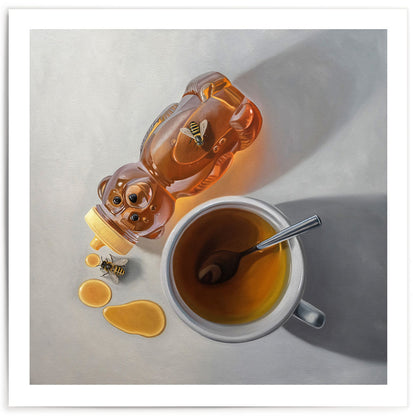 Spilled Honey, Bees & Tea • Fine Art Print