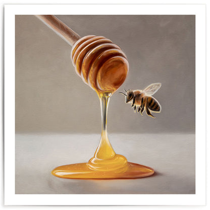 Honey Dipper & Bee • Fine Art Print