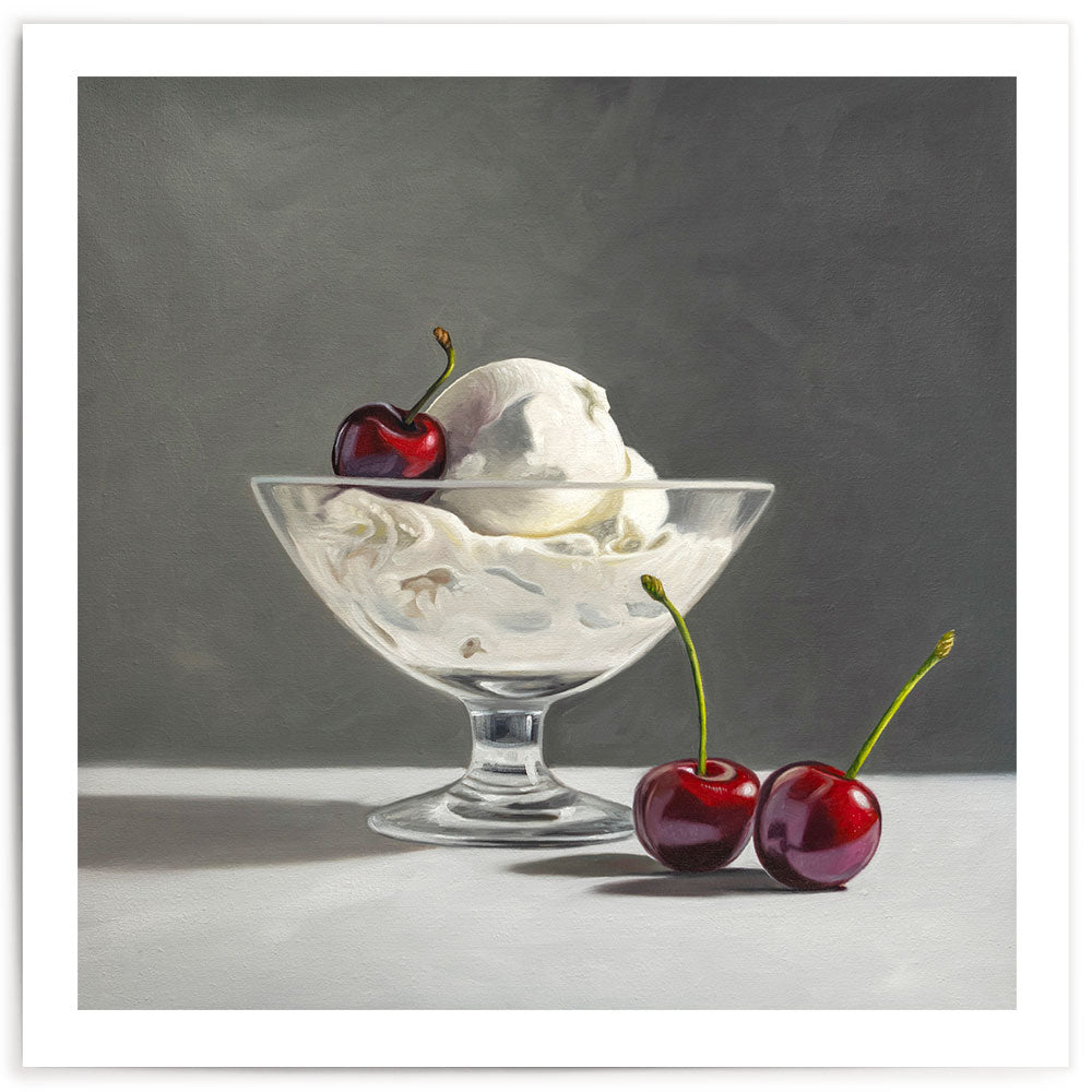 Ice Cream & Cherries • Fine Art Print