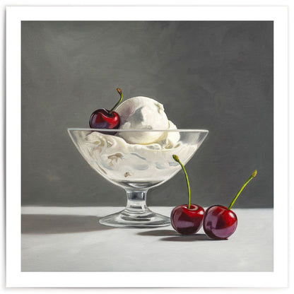 Ice Cream & Cherries • Fine Art Print