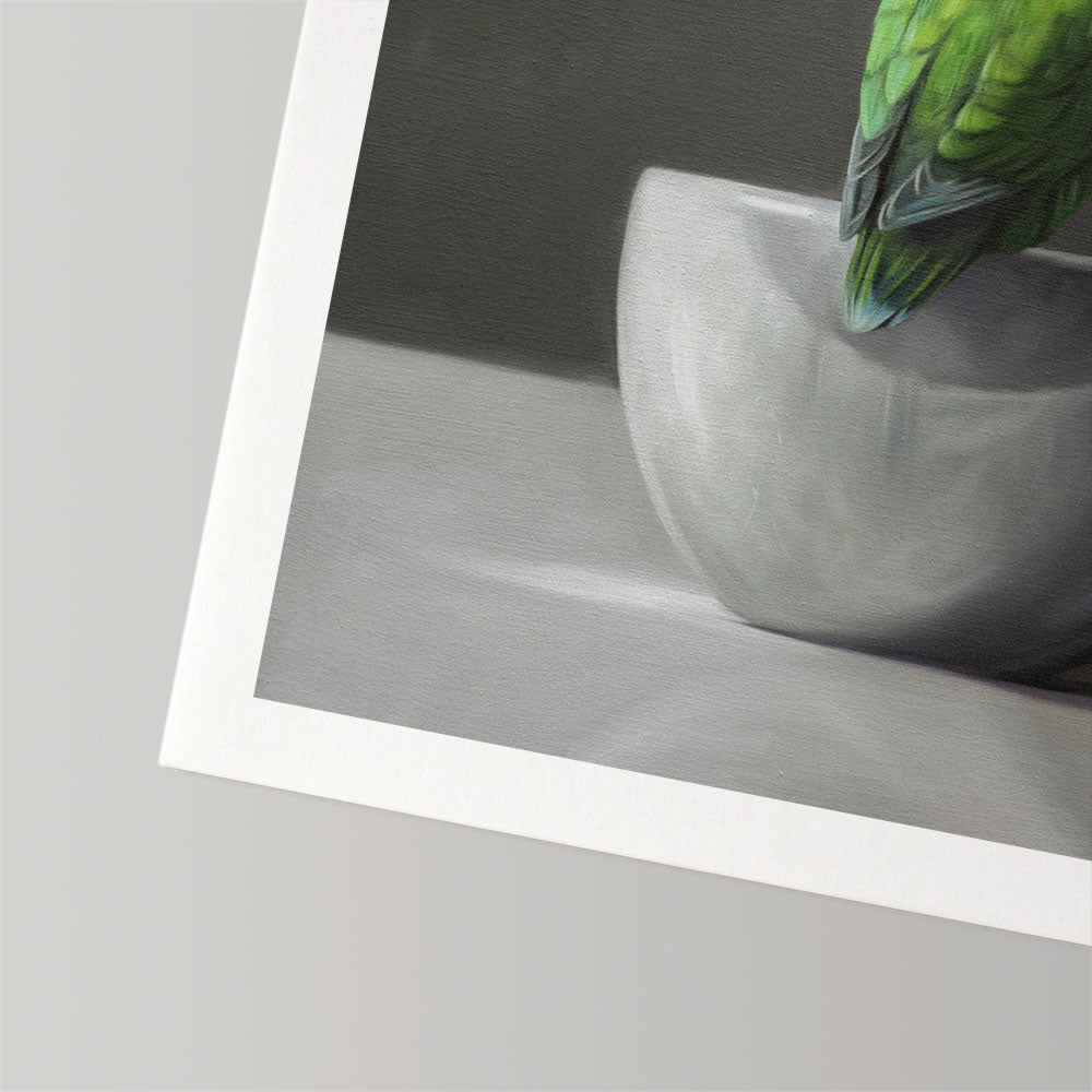 Lovebirds & Porcelain Cup • Fine Art Print