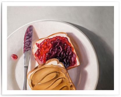 Peanut Butter and Jelly Sandwich • Fine Art Print