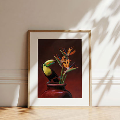 Keel-billed Toucan & Bird of Paradise • Fine Art Print