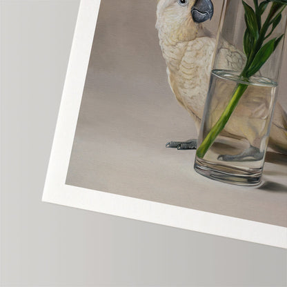 Sulphur-crested Cockatoo & Lilies • Fine Art Print