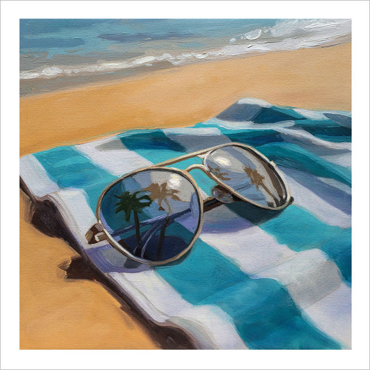 Sunglasses & Beach Towel • Fine Art Print