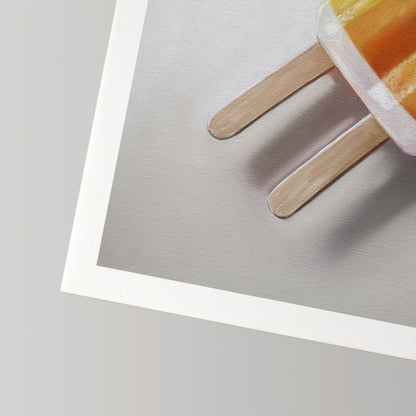 Vibrant Orange Dreamsicle fine art print on museum-grade cotton rag paper with a white border.