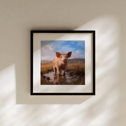 Happy as a Pig in Mud • Fine Art Print