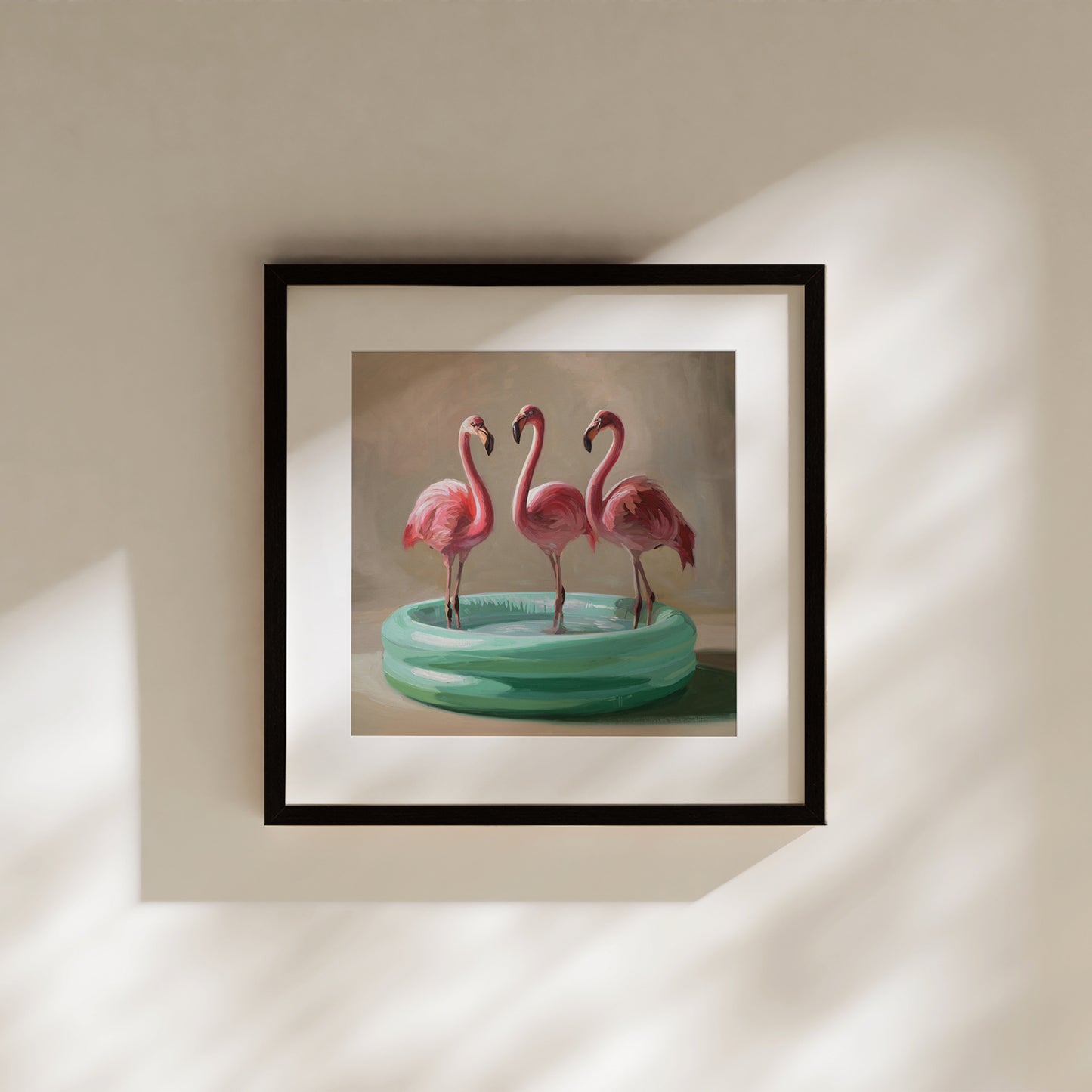 Poolside Flamingos • Fine Art Print
