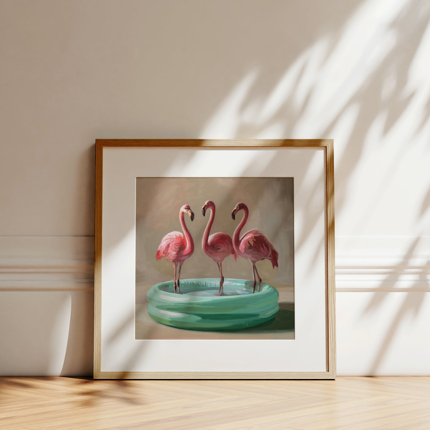 Poolside Flamingos • Fine Art Print