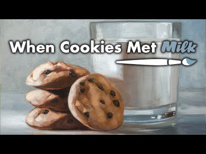 Milk & Cookies | 8" x 6" Original Oil Painting