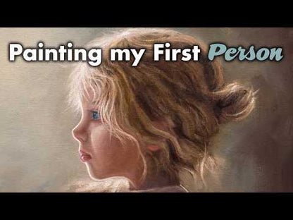 Girl with Butterfly | 14" x 11" Original Oil Painting