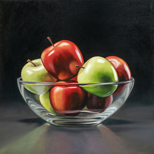 Bowl of Red & Green Apples