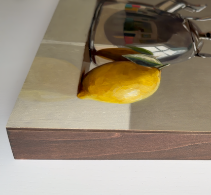 Reflective Kettle & Lemon • 12 x 12