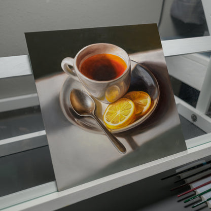 Tea with Lemons | 12" x 12" Original Oil Painting