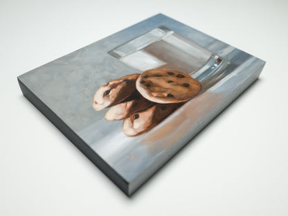 Milk & Cookies | 8" x 6" Original Oil Painting